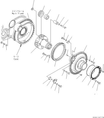 198-27-00451 198-27-00542 For Komatsu Bulldozer D475A-5 Excavator Travel Assembly