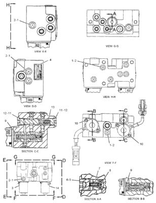 307d 308d Válvula de control TQ, 373-7026 3737026 Partes de excavadoras TQ