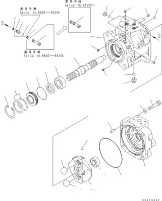 708-1W-00961 708-1W-01850 708-1W-00010 Para Komatsu WA450-6 WA470-6 WA480-6 Bomba de dirección de pistón hidráulico