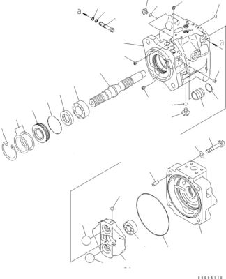 708-1W-00960 708-1W-00850 708-1W-03710 Para Komatsu WA450-6 WA470-6 WA480-6 Bomba de dirección de pistón hidráulico