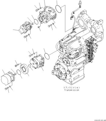 708-1W-00960 708-1W-00850 708-1W-03710 Para Komatsu WA450-6 WA470-6 WA480-6 Bomba de dirección de pistón hidráulico