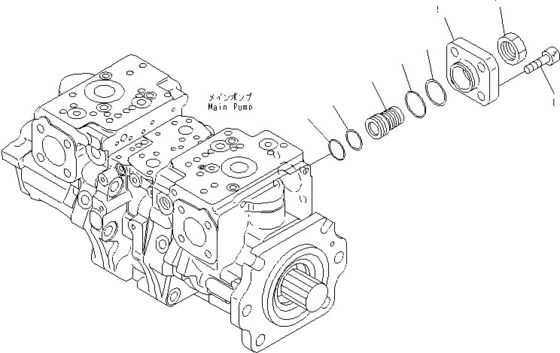 708-2G-00800 708-2G-00801 708-2G-01081 Para cargador Komatsu WA600-6 bomba hidráulica bomba de pistón bomba principal de alta calidad