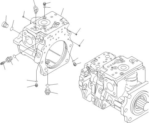 708-2G-00800 708-2G-00801 708-2G-01081 Para cargador Komatsu WA600-6 bomba hidráulica bomba de pistón bomba principal de alta calidad