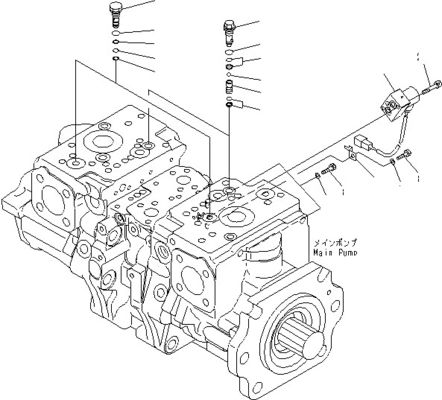708-2G-00800 708-2G-00801 708-2G-01081 Para cargador Komatsu WA600-6 bomba hidráulica bomba de pistón bomba principal de alta calidad