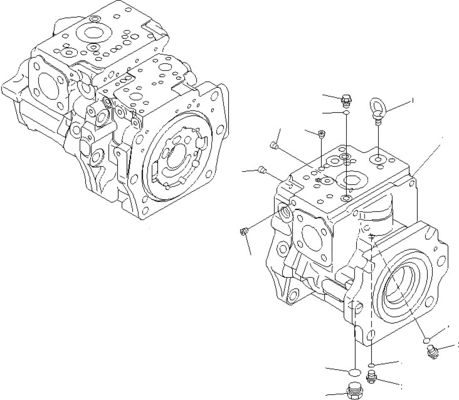 708-2G-00800 708-2G-00801 708-2G-01081 Para cargador Komatsu WA600-6 bomba hidráulica bomba de pistón bomba principal de alta calidad