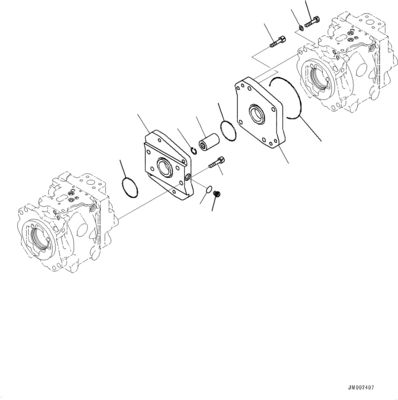 708-1W-02260 708-1W-02270 708-1W-00450 708-1W-00460 Para camión Komatsu HM400-3 Bomba de dirección hidráulica y bomba de elevación