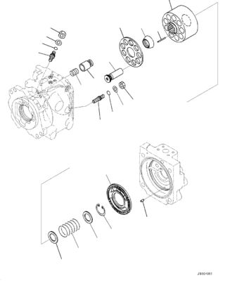 708-1W-02260 708-1W-02270 708-1W-00450 708-1W-00460 Para camión Komatsu HM400-3 Bomba de dirección hidráulica y bomba de elevación