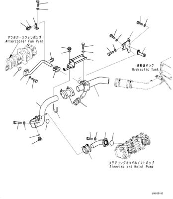 708-1W-02260 708-1W-02270 708-1W-00450 708-1W-00460 Para camión Komatsu HM400-3 Bomba de dirección hidráulica y bomba de elevación