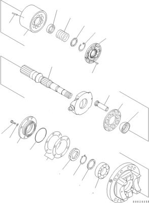 708-2L-00950 708-25-02044 708-2L-00951 708-2L-05420 Para Komatsu WA800-3 WA900-3 Bomba de carga hidráulica Bomba principal