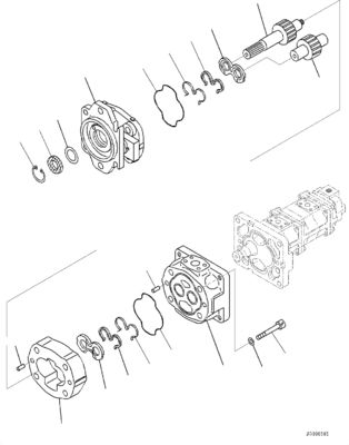 705-56-36051 705-56-36050 705-38-30060 Para Komatsu Cargador de ruedas WA320-6 bomba hidráulica GP-PISTON engranaje bomba de posventa