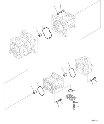 705-56-36051 705-56-36050 705-38-30060 Para Komatsu Cargador de ruedas WA320-6 bomba hidráulica GP-PISTON engranaje bomba de posventa