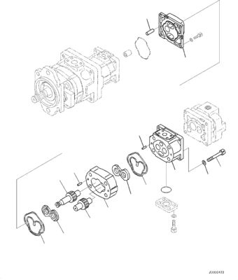 705-56-36051 705-56-36050 705-38-30060 Para Komatsu Cargador de ruedas WA320-6 bomba hidráulica GP-PISTON engranaje bomba de posventa