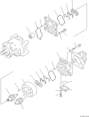 705-32-37430 705-32-27540 705-32-43210 Para Komatsu D375-3 Bulldozer Bomba principal hidráulica Equipo de trabajo original bomba