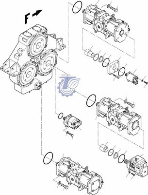 95177940 89652440 Para excavadora Komatsu PC4000-6 Motor de ventilador hidráulico