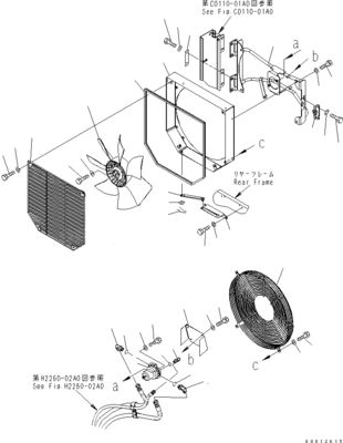 418-03-33241 4180333241 Para los cargadores de ruedas Komatsu WA100-5 WA150-5 WA200-5 WA270 Motor de ventilador hidráulico