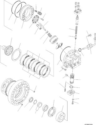 706-86-01591 706-86-01601 Excavadora motor de viaje para la Komatsu D31EX-21 D37PX-21 D39EX-21 excavadora
