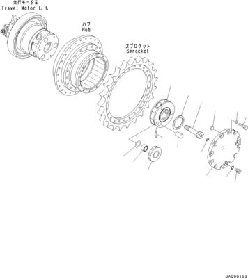 706-86-01541 706-86-01540 Para Komatsu D39EX-21 D39PX-21 Bulldozer motor de viaje hidráulico original