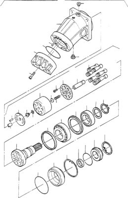 65489140 Para excavadora Komatsu PC3000-6 4000-6 7000-6 8000-6 MOTOR de viaje hidráulico Motor de accionamiento