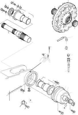 65489140 Para excavadora Komatsu PC3000-6 4000-6 7000-6 8000-6 MOTOR de viaje hidráulico Motor de accionamiento