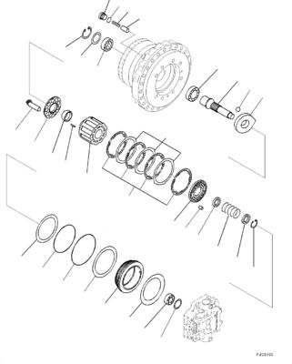 207-27-00260 708-8H-00320 Para excavadora Komatsu PC300-7 340NLC-7 350-7 ensamblaje de viaje accionamiento final motor de viaje original