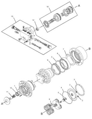 144-5196 209-6663 Para el CAT 301.5 301.6 301.8 Excavadora, montaje de desplazamiento, accionamiento final, motor de desplazamiento original