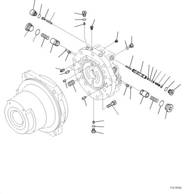 21N-60-34100 21N6034100 Para Komatsu PC1250-8 1250SP-8 Excavadora Motor de accionamiento hidráulico mercado de repuestos