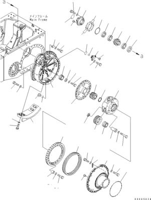 17A-27-00152 17A-27-00151 17A-27-00110 Para la excavadora Komatsu D155AX-6 Ensamblaje de desplazamiento El motor de desplazamiento original