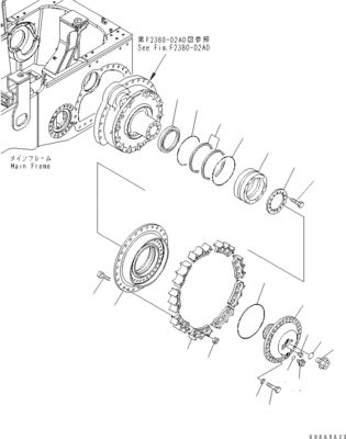 17A-27-00152 17A-27-00151 17A-27-00110 Para la excavadora Komatsu D155AX-6 Ensamblaje de desplazamiento El motor de desplazamiento original