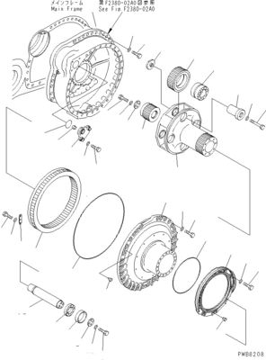 195-27-00411 195-27-00410 195-27-00435 Para la excavadora Komatsu D375A-3 El conjunto de desplazamiento El motor de desplazamiento