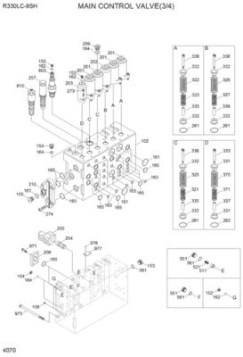 31N9-17000P 31Q9-17001P 31Q9-17002P Para la excavadora Hyundai R330LC-9S R330LC-9SH válvula de control principal hidráulica piezas de maquinaria de construcción mercado de repuestos de alta calidad original