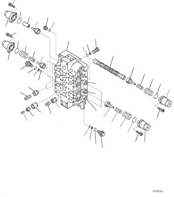 PC1250LC-8 PC1250-8 PC1250SP-8 PC1250-8R Excavadora válvula de control principal hidráulica NO.3 Partes de maquinaria de construcción