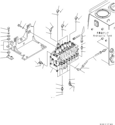 Válvula de control principal original para las excavadoras Komatsu D475A-5 D475A-5A